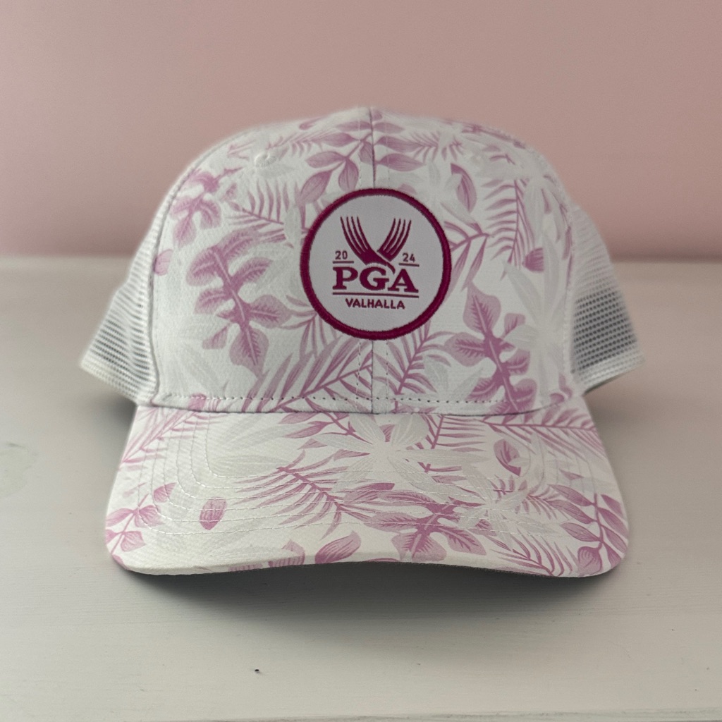 Pga Valhalla White And Pink Cap Pga Valhalla White And Pink Cap